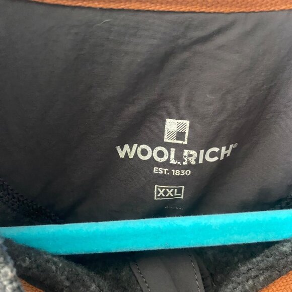 Woolrich Fleece Sweater Mens XXL‎ Grey Mock Neck Pullover Hiking Outdoor - Picture 2 of 10